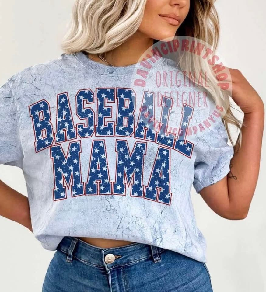 Baseball Mama- T SHIRT - (Jerzee/Gildan)