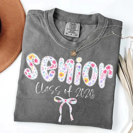 Floral Senior Class of 2026 - T SHIRT - (Jerzee/Gildan)