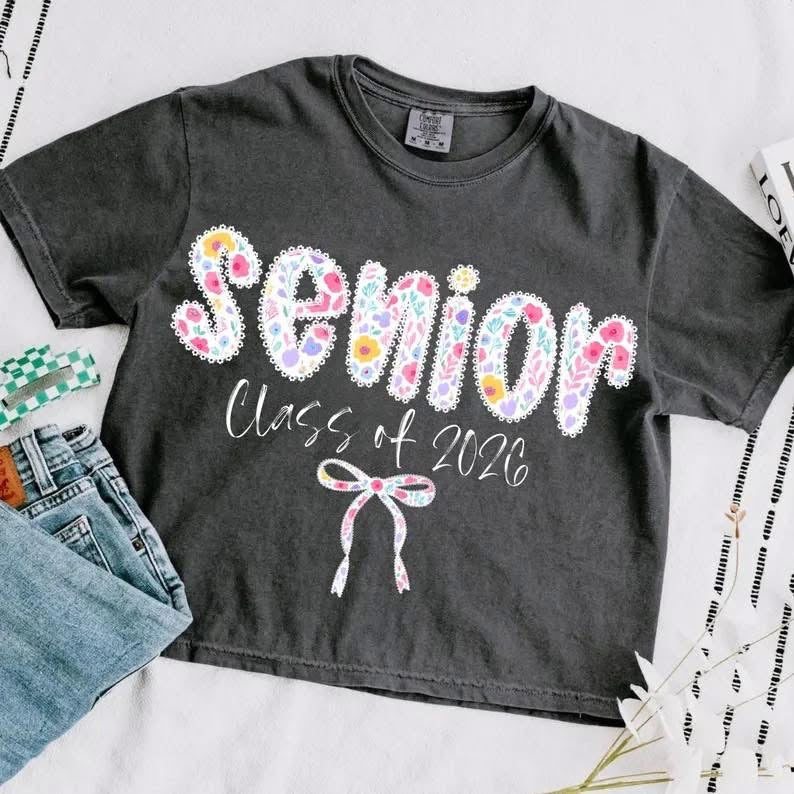 Floral Senior Class of 2026 - T SHIRT - (Jerzee/Gildan)