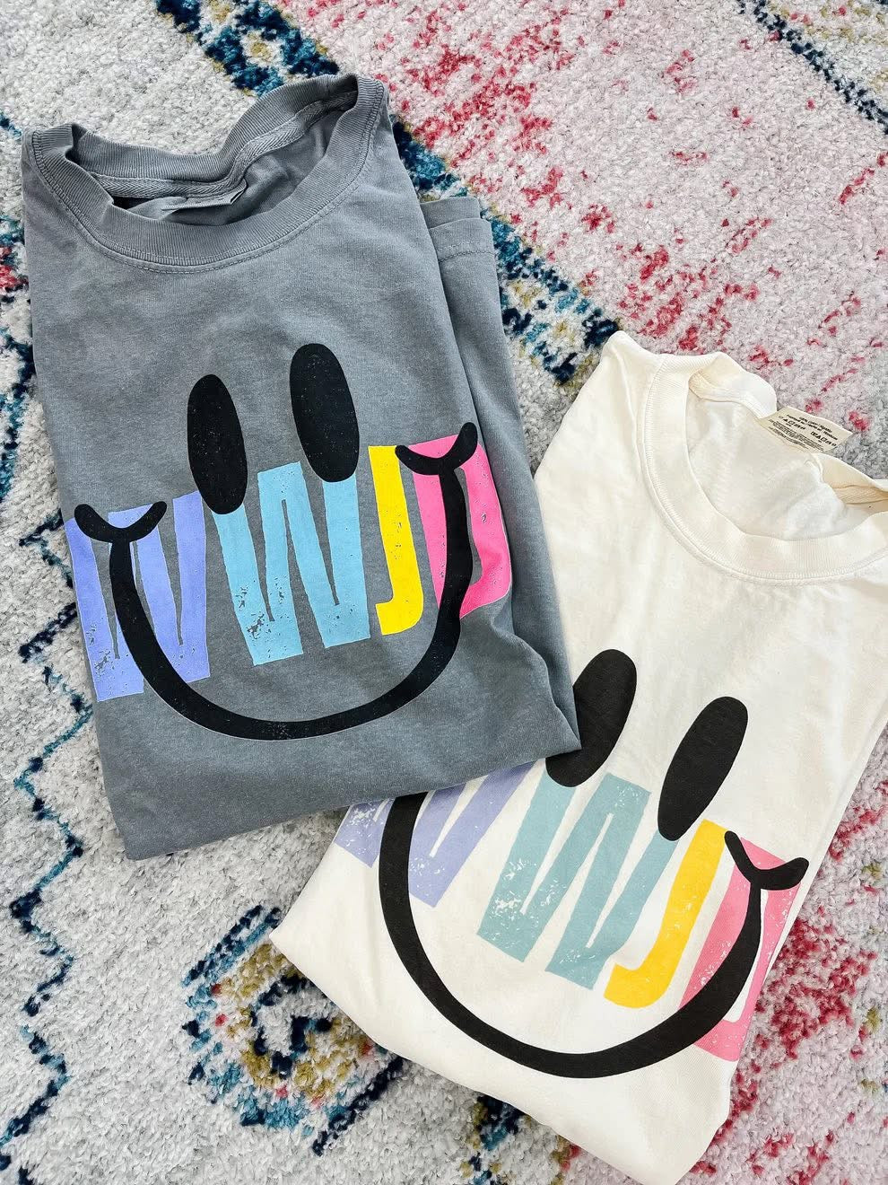 WWJD with Black Smiley - T SHIRT - (Jerzee/Gildan)