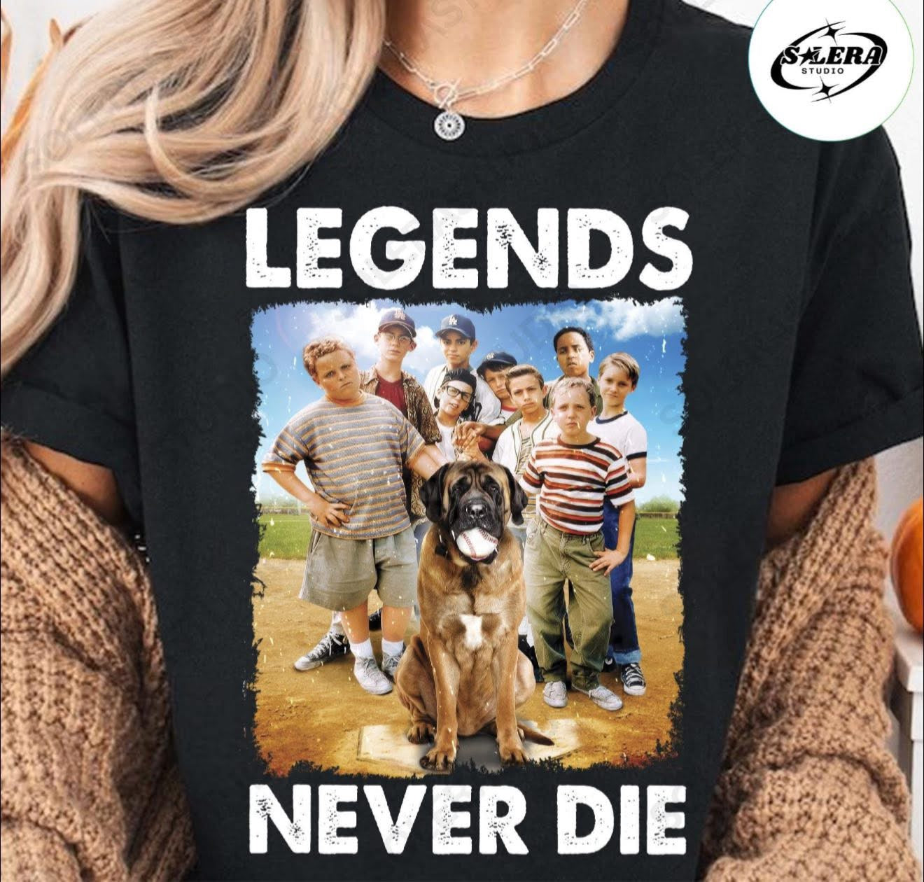 Legends Never Die from The Sandlot - T SHIRT - (Jerzee/Gildan)