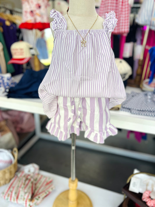 Spring Gingham And Stripes Purple Set-033126br1