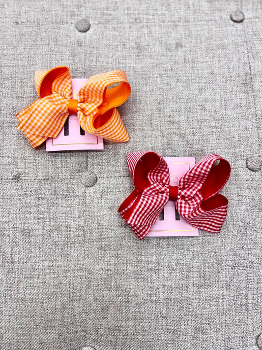 Gingham Hair Bow🎀 072226AV