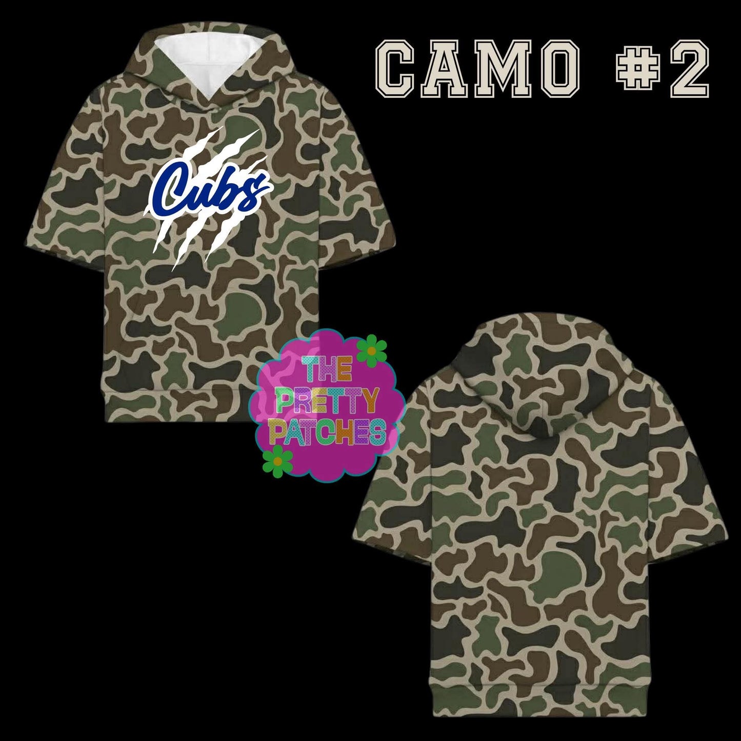 Camo Hooded Tees-CUBS-YOUTH - PREORDER (HAPPY DAYS) 051526KB