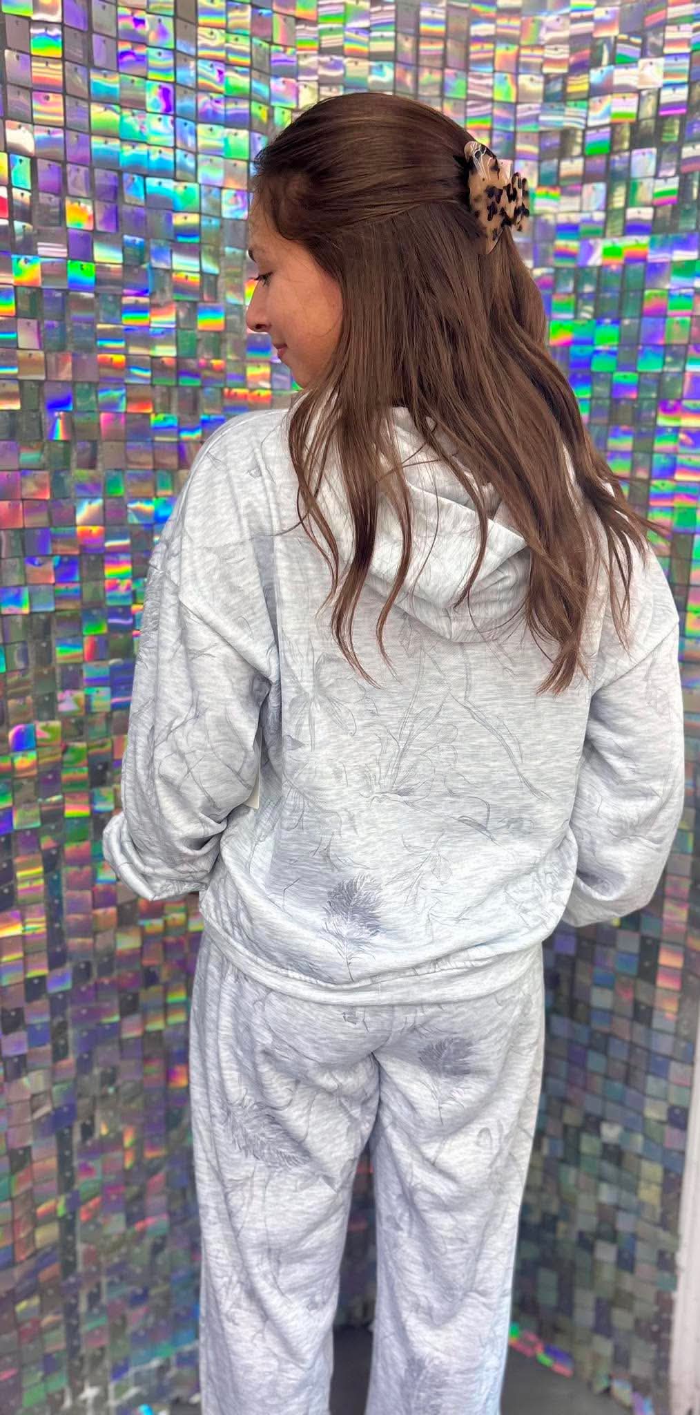 Light Grey Camo Hoodie Set 12226AJ