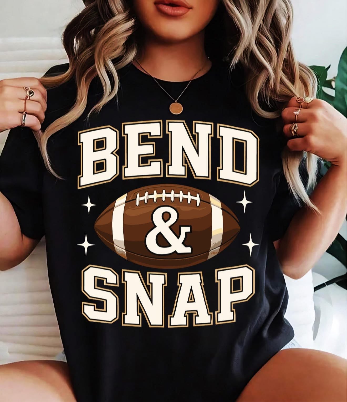 Bend & Snap Football - T SHIRT - (Jerzee/Gildan)