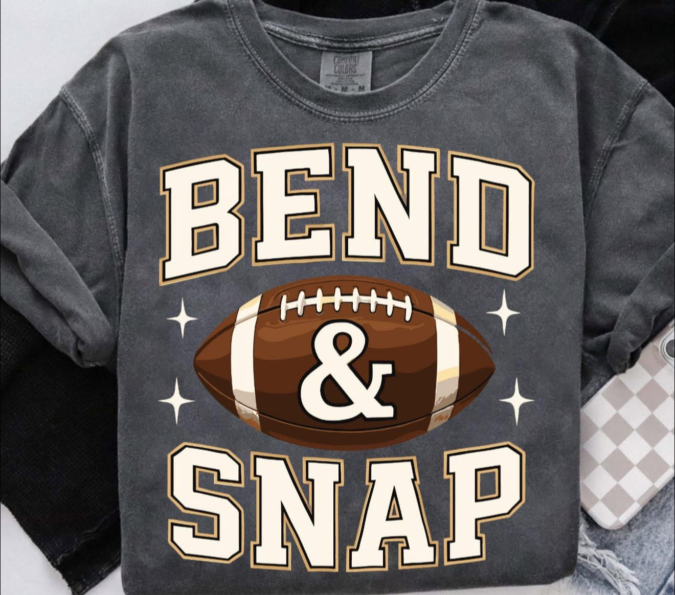 Bend & Snap Football - T SHIRT - (Jerzee/Gildan)