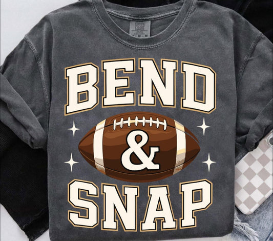 Bend & Snap Football - T SHIRT - (Comfort Color/Bella)