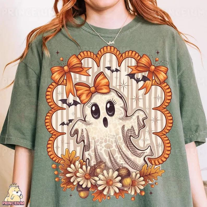 Girly Framed Ghost - T SHIRT - (Comfort Color/Bella)