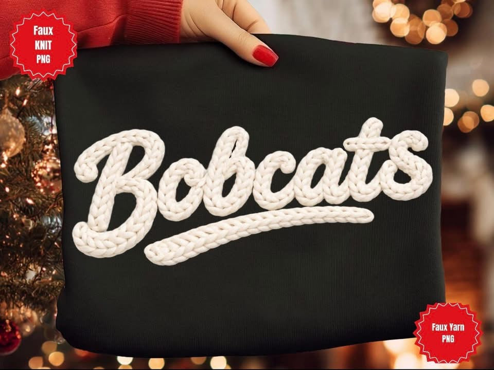 Bobcats faux yarn- SWEATSHIRT - (Jerzee/Gildan)