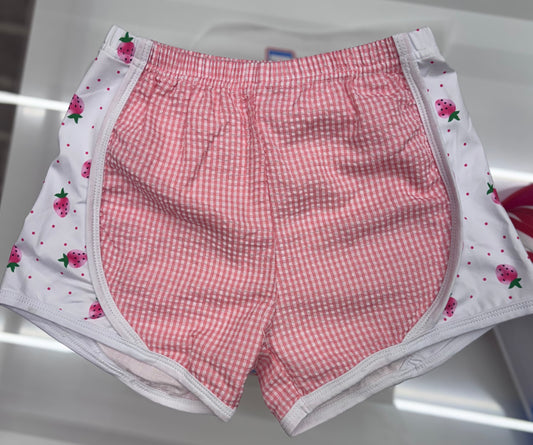 Spring Pink Shorts with strawberries SPS02