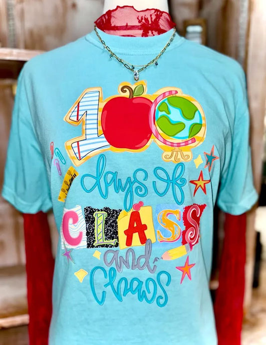 100 days of class and chaos - TSHIRT- (GILDAN/JERZEES)