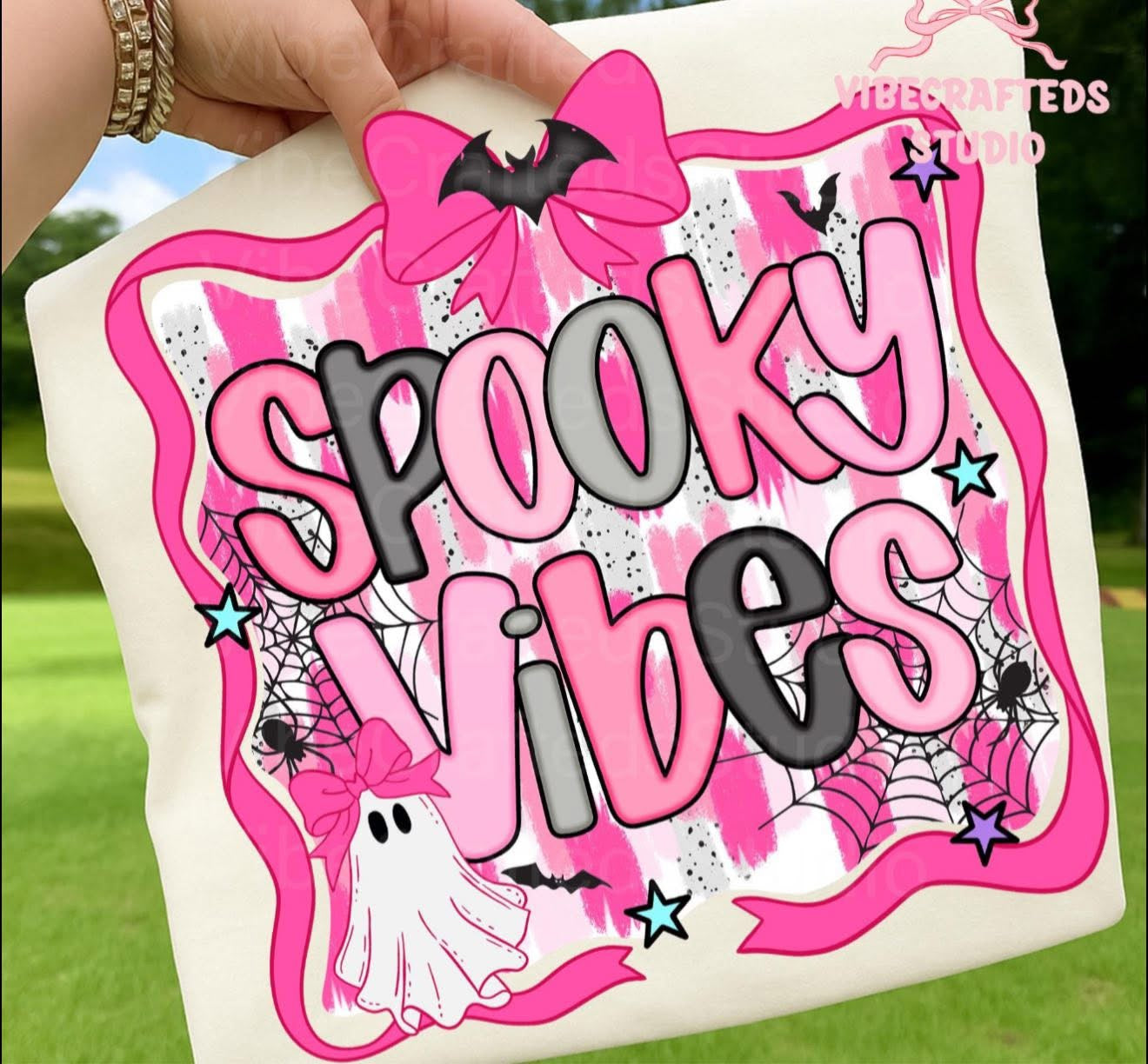 Pink Spooky Vibes - T SHIRT - (Bella/Comfort Color)