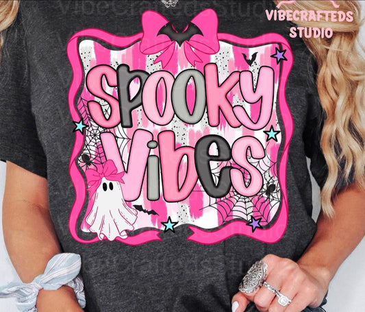 Pink Spooky Vibes - T SHIRT - (Bella/Comfort Color)