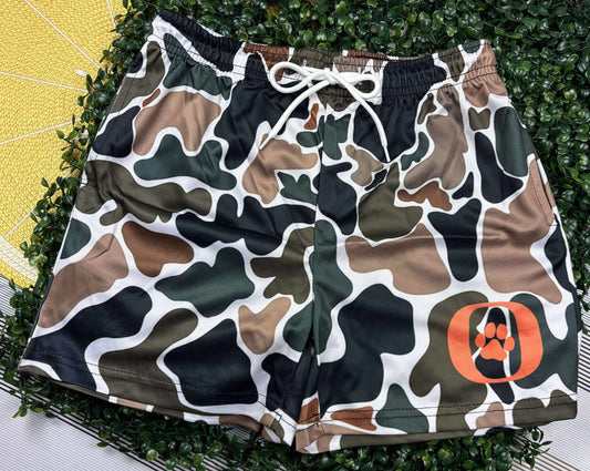 Camo Orangefield Bobcats Mascot Shorts IN-STORE-COBMS