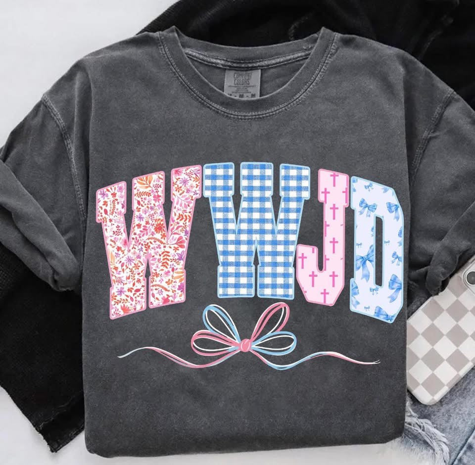 WWJD ✝️💕✝️💕- TSHIRT- (COMFORT COLOR/BELLA)
