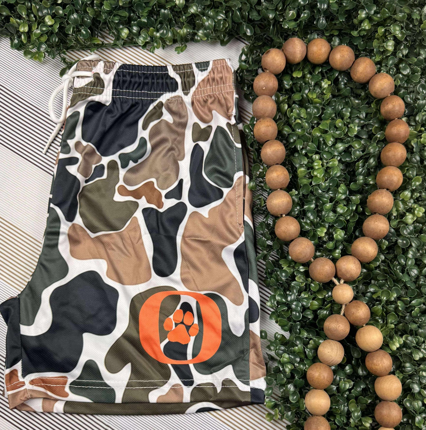 Camo Orangefield Bobcats Mascot Shorts IN-STORE-COBMS