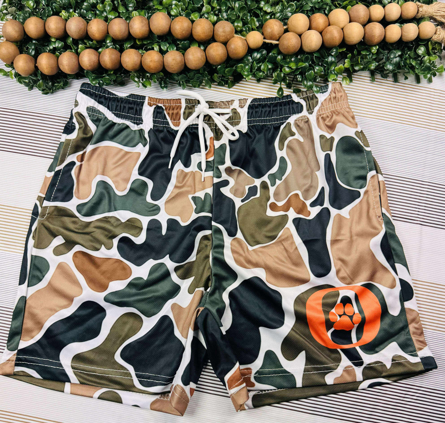 Camo Orangefield Bobcats Mascot Shorts IN-STORE-COBMS