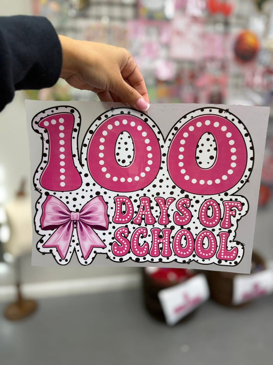 100 Days Of School Polka dots🎀 LONGSLEEVE  - (Gildan/LAT)