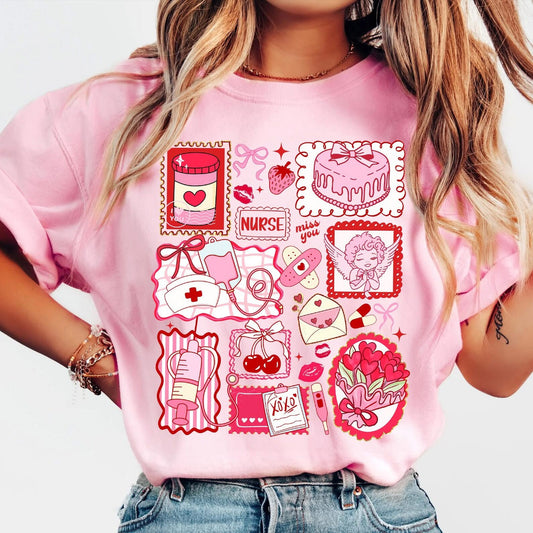 Cupid’s favorite nurse🩷 - TSHIRT- (COMFORT COLOR/BELLA)