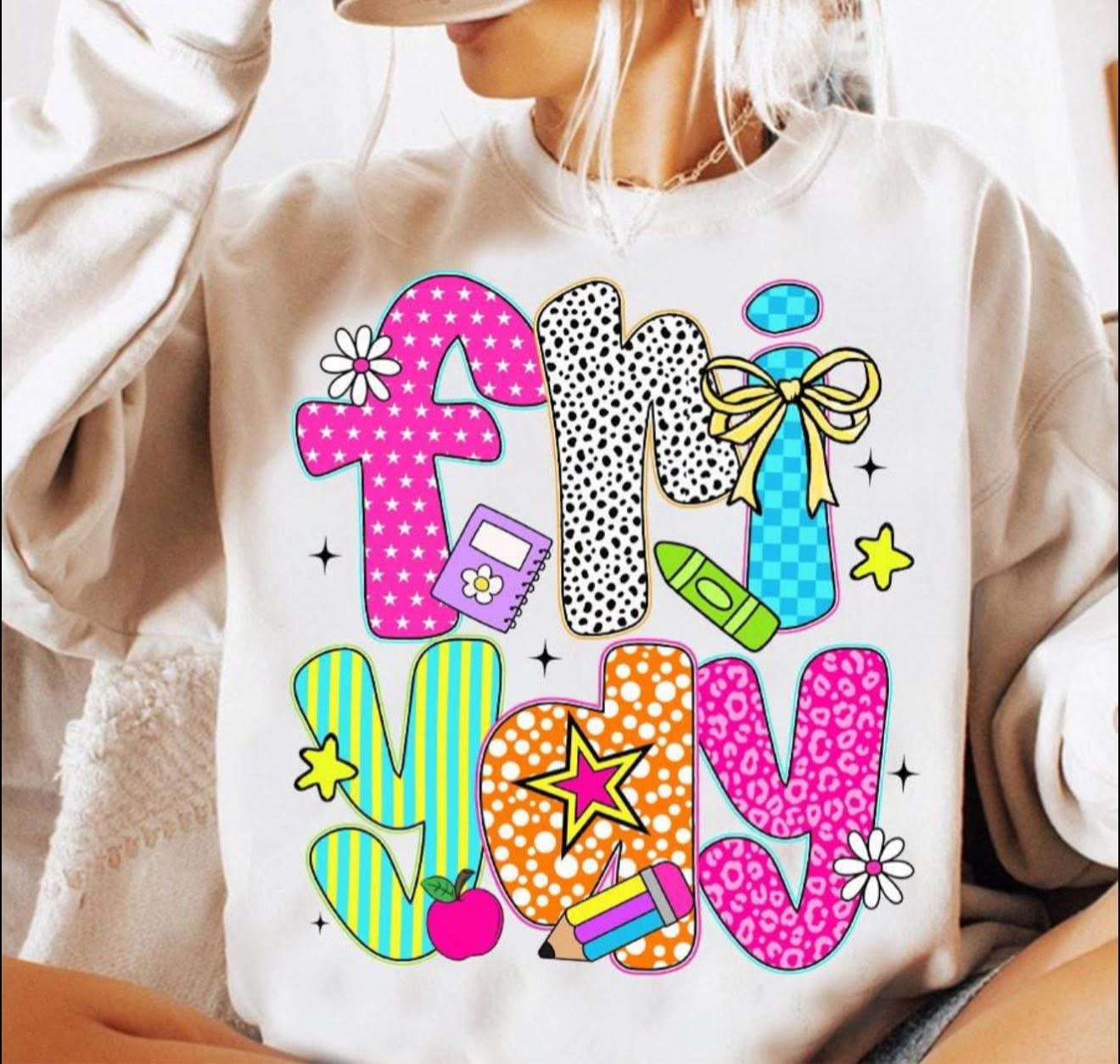 FriYAY - School Vibes - T SHIRT - (Jerzee/Gildan)