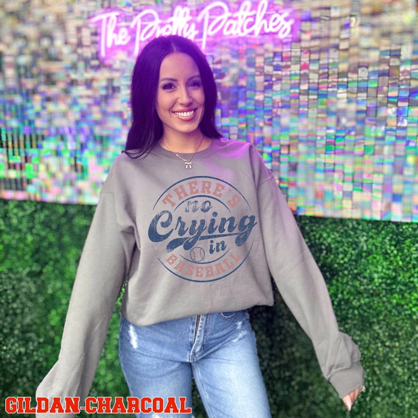 No Crying in Baseball- SWEATSHIRT - (Jerzee/Gildan)
