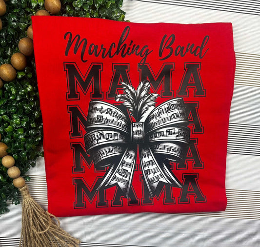 Marching Band Mama x4 with Hat - T SHIRT - (Bella/Comfort Color)