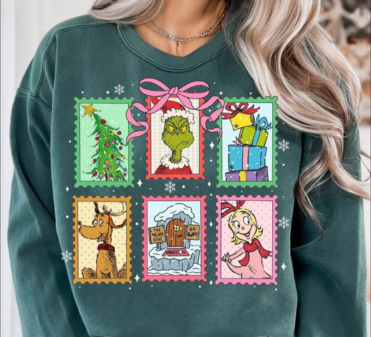 Grinch Stamps - T SHIRT - (Jerzee/Gildan)