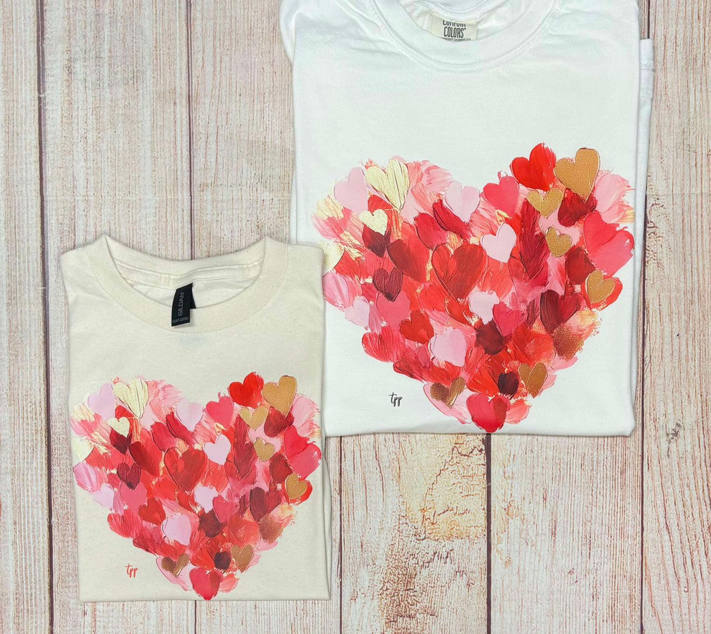 HEART PAINT BRUSH STROKE VALENTINES (GILDAN LONG SLEEVE)