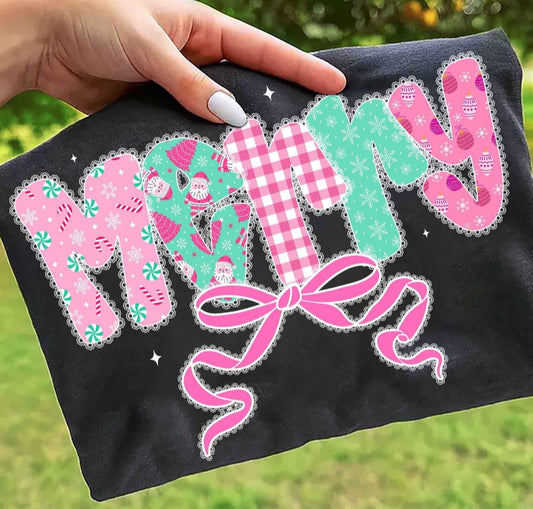 Turquoise & Pink Merry - LONGSLEEVE - (Jerzee/Gildan)