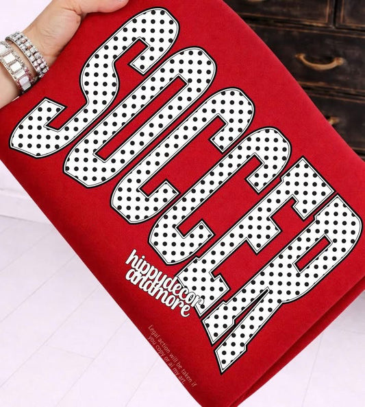 Polka Dot Soccer- TSHIRT- (GILDAN/LAT)