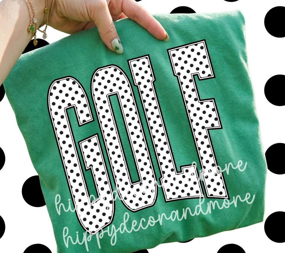 Polka Dot Golf ⛳️- TSHIRT- (COMFORT COLORS/BELLA)