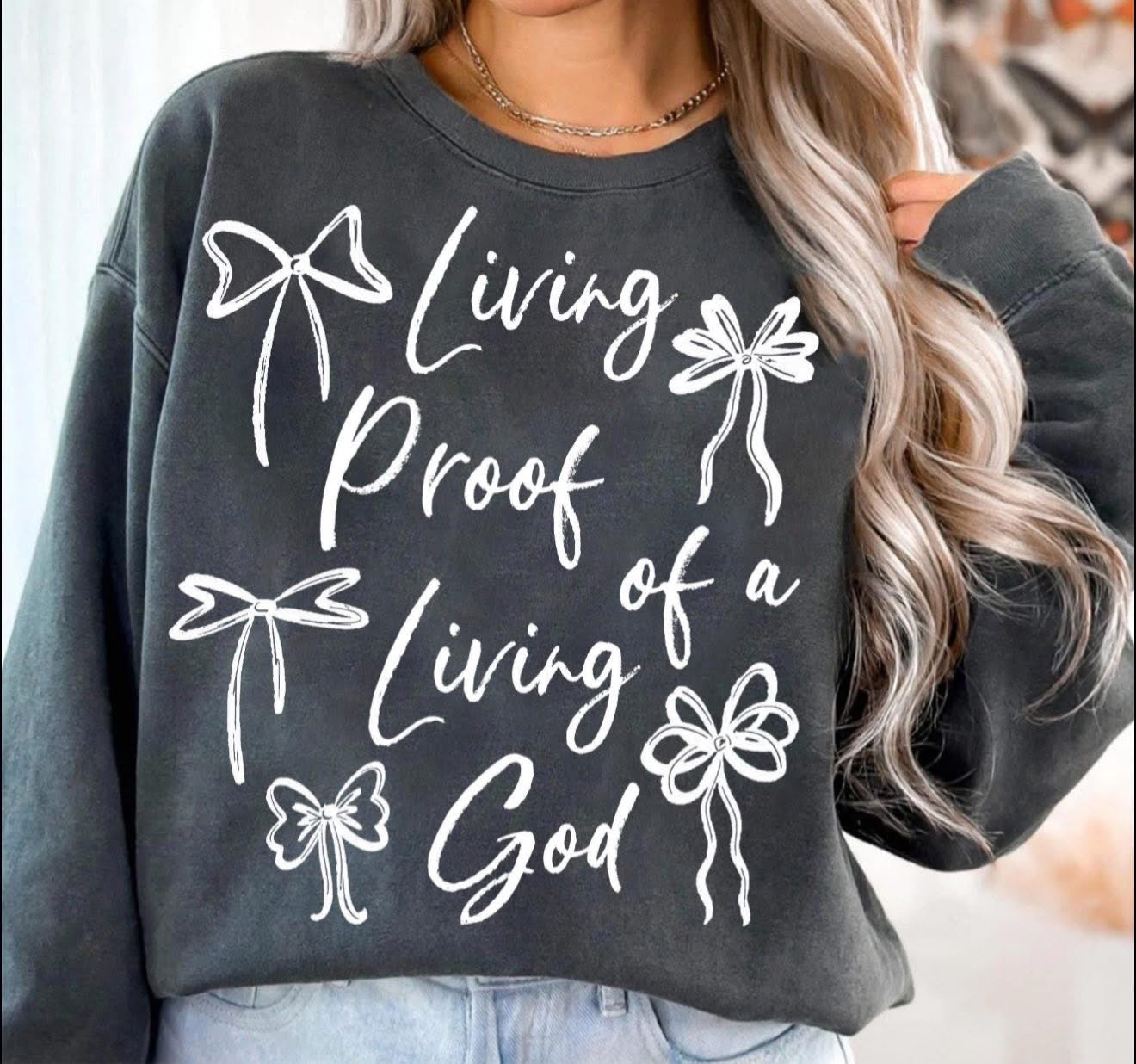 Living Proof of a Living God - T SHIRT - (Comfort Color)