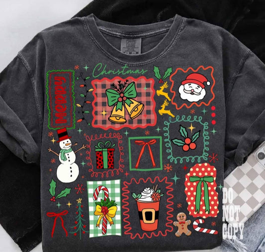 Christmas Collage - T SHIRT - (Bella/Comfort Color)