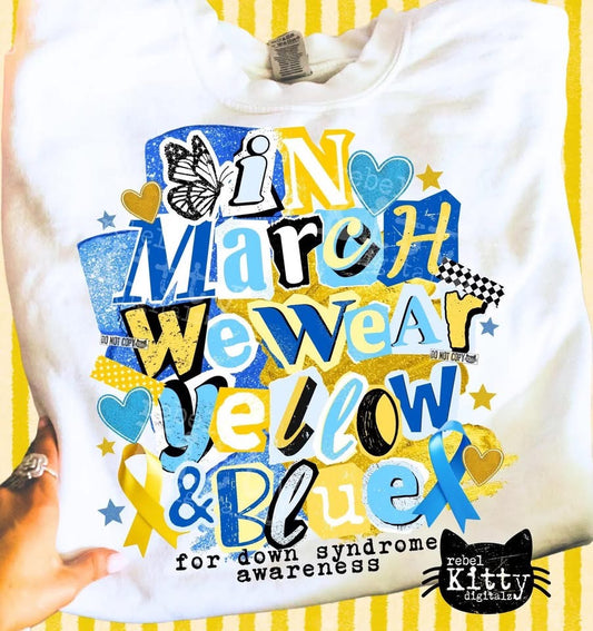 WE WEAR YELLOW AND BLUE 💛💙-T SHIRT - (GILDAN/JERZEE)