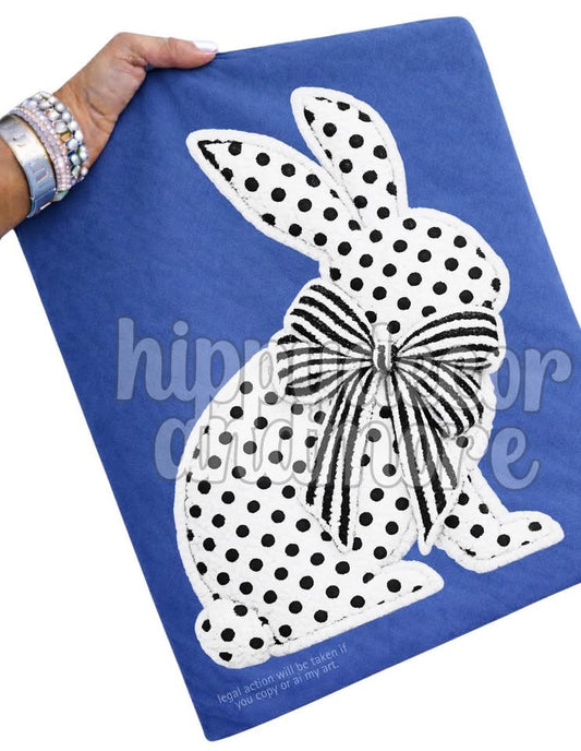 Polka Dot Bunny 🐰-T SHIRT - (COMFORT COLOR/BELLA)