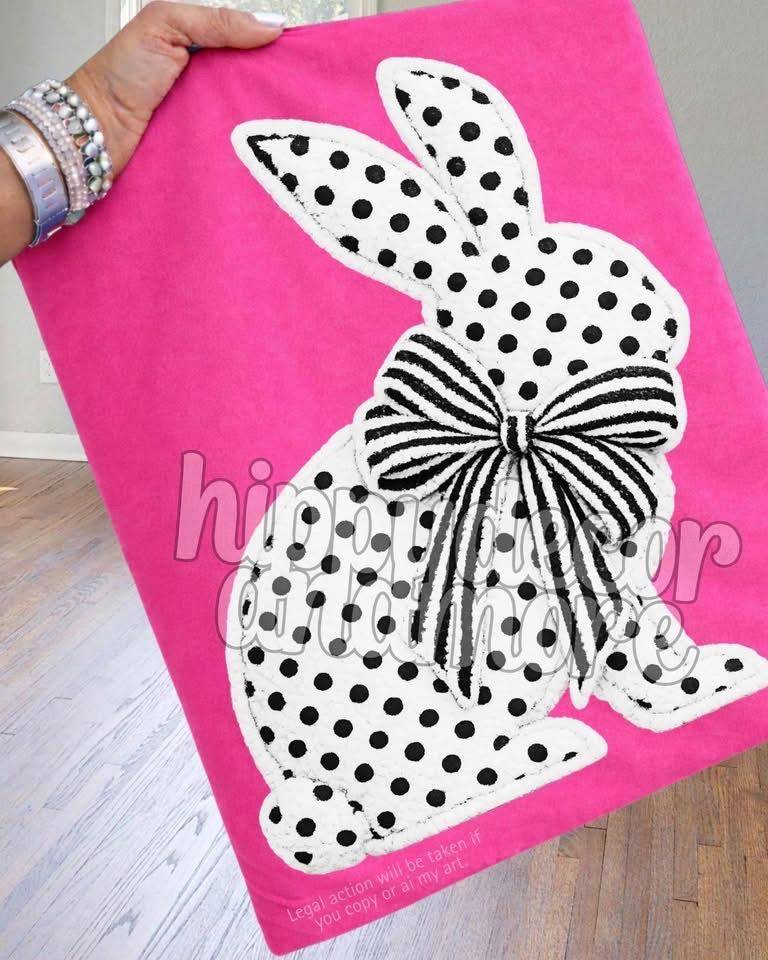 Polka Dot Bunny 🐰-T SHIRT - (GILDAN/JERZEE)