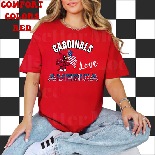 Cardinals Love America - T SHIRT - (Bella)