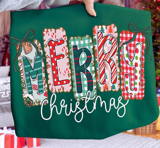 Merry Christmas - Stamped - T SHIRT - (Jerzee/Gildan)