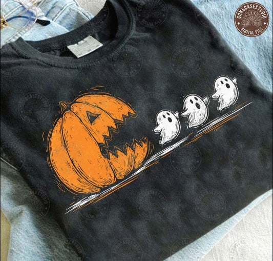 Pacman Pumpkin - T SHIRT - (Jerzee/Gildan)