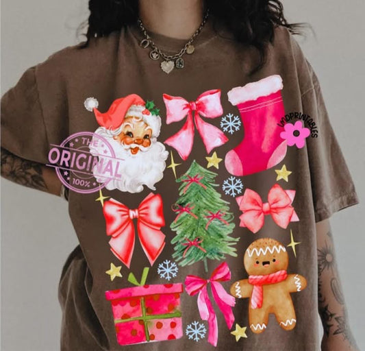 Christmas Collage - T SHIRT - (Gildan/Jerzee)