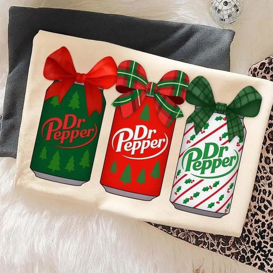 Christmas Dr. Pepper - T SHIRT - (Bella/Comfort Color)