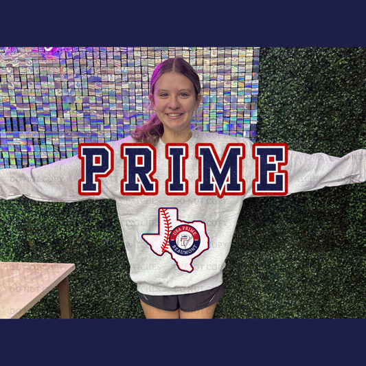 Oversized Mascot Sweatshirts with Logo - PRIME BASEBALL - SWEATSHIRT - (Jerzee/Gildan)