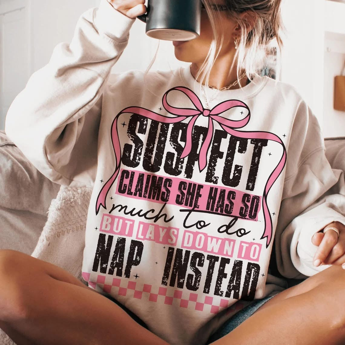 Suspect claims.. nap instead - SWEATSHIRT - (Gildan)