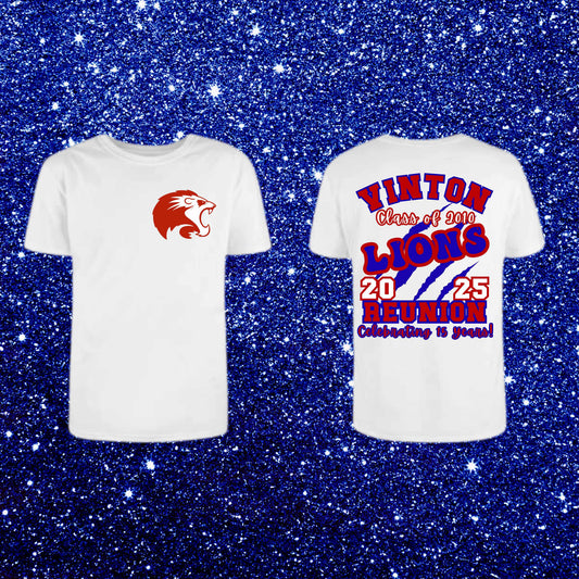 Vinton Class on 2010 Lions - T SHIRT - (Jerzee/Gildan) Front Pocket + Full Back