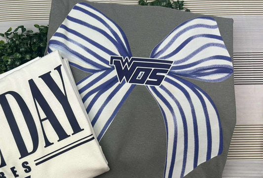 Cheer Bow T - WOS Mustangs - T SHIRT - (Jeerzee/Gildan)