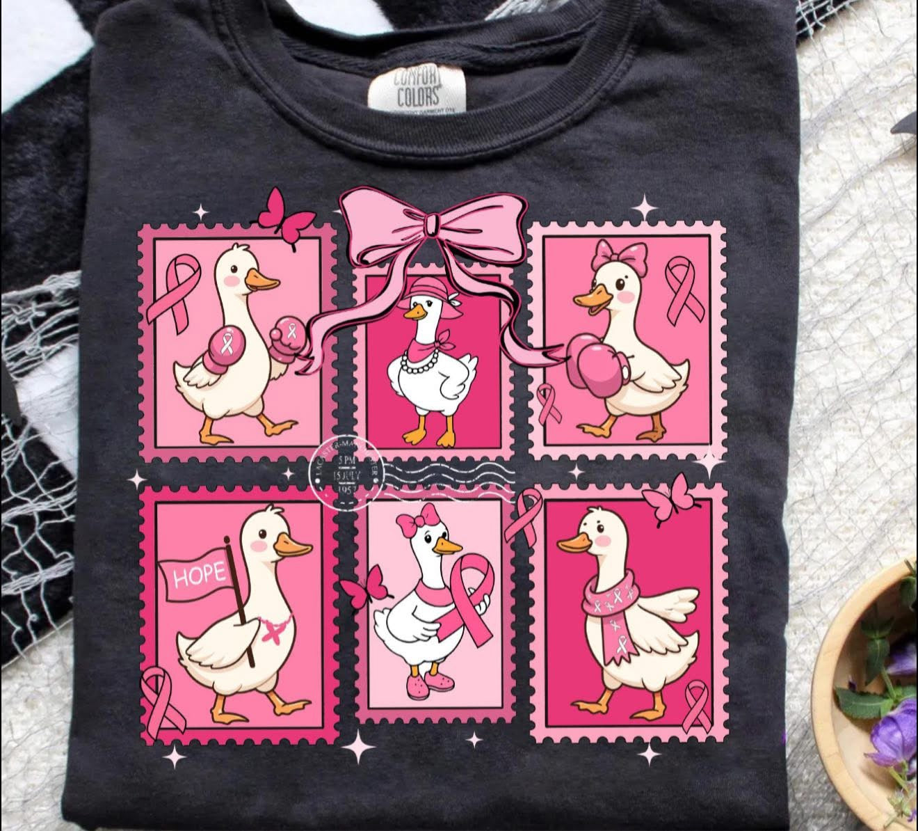 Breast Cancer Goose - T SHIRT - (Comfort Color)