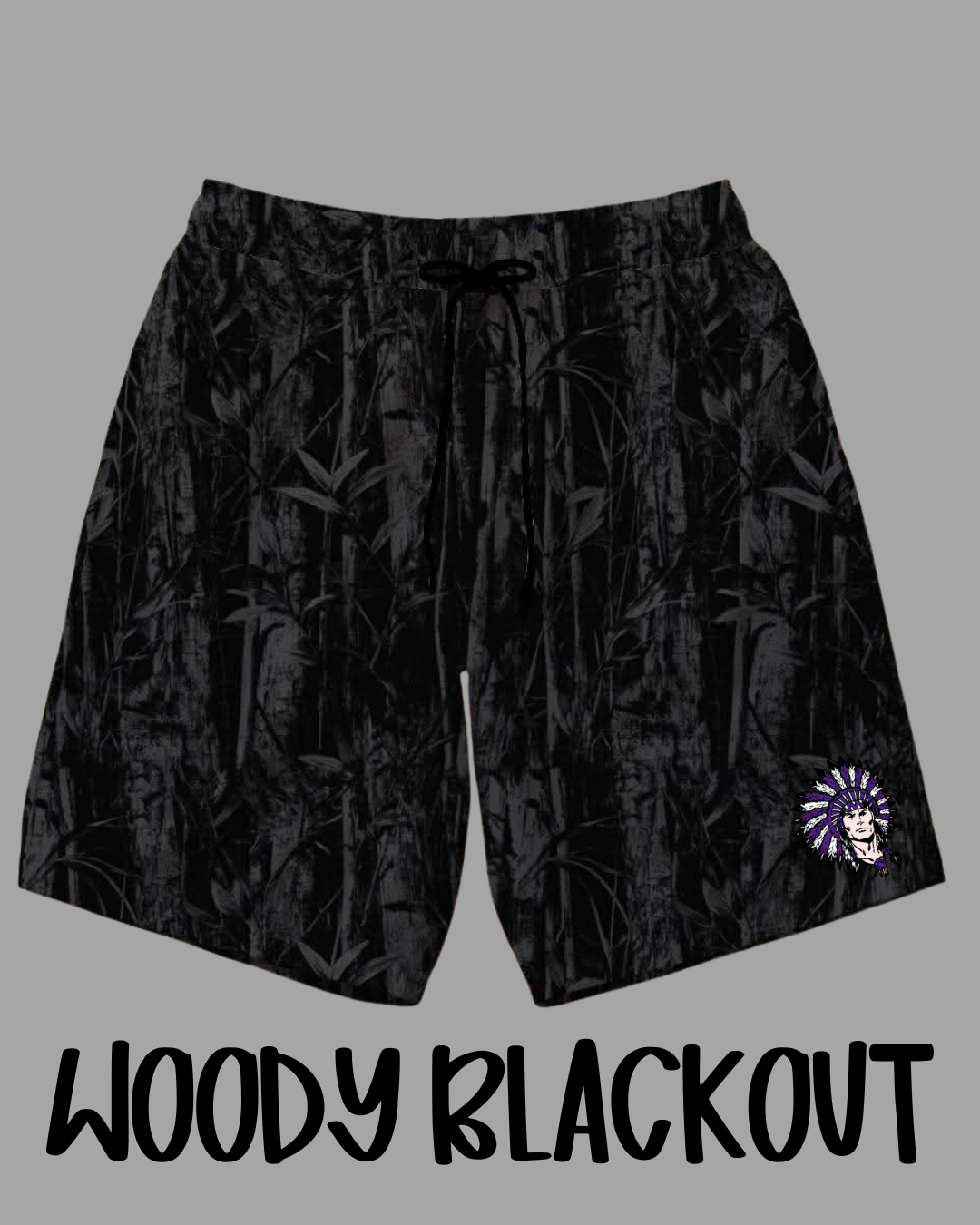 BLACKOUT PNG INDIANS DRIP SHORTS (YOUTH)- PREORDER