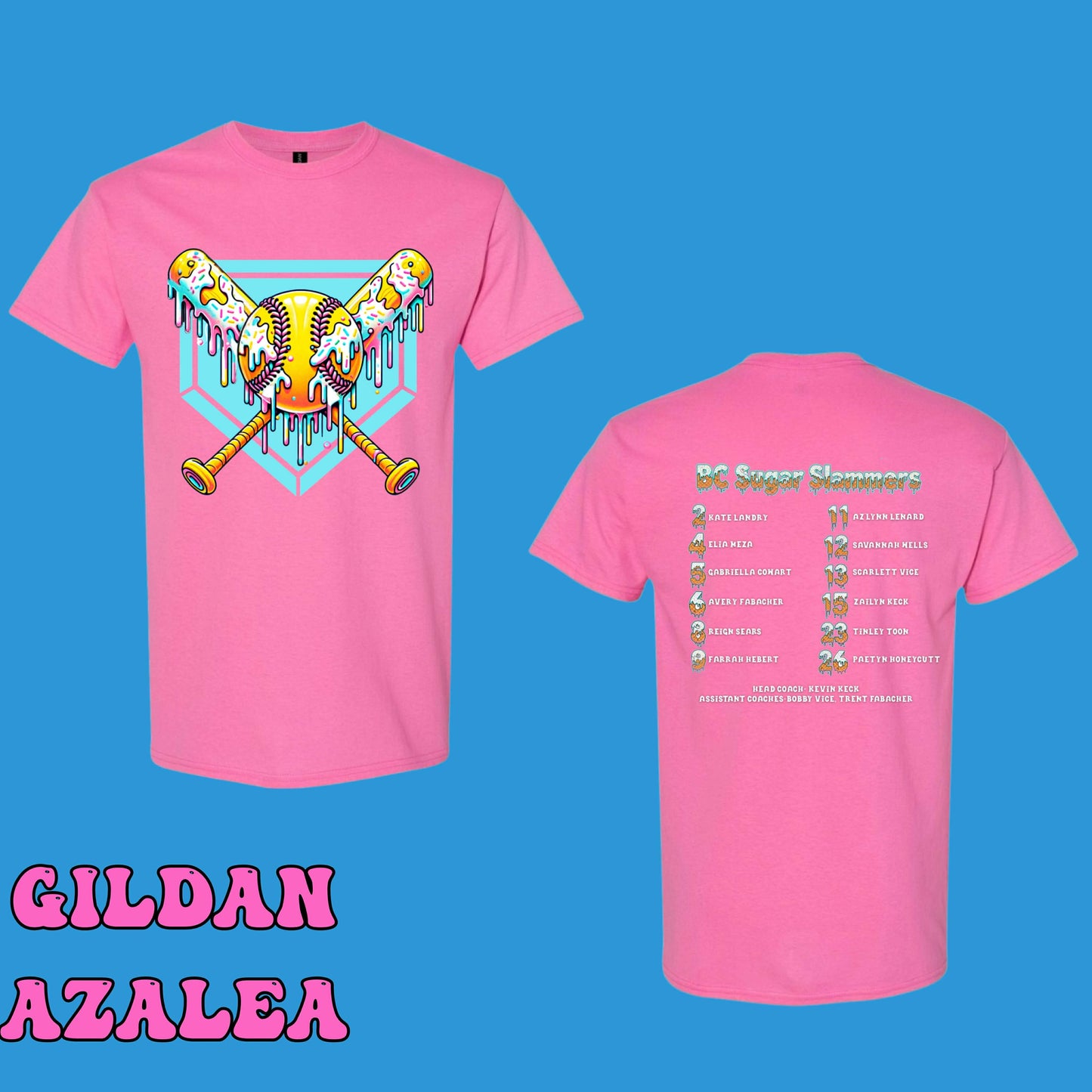 BC Sugar Slammers - TSHIRT- (GILDAN AZALEA) THESE ALL HAVE WHITE FONT