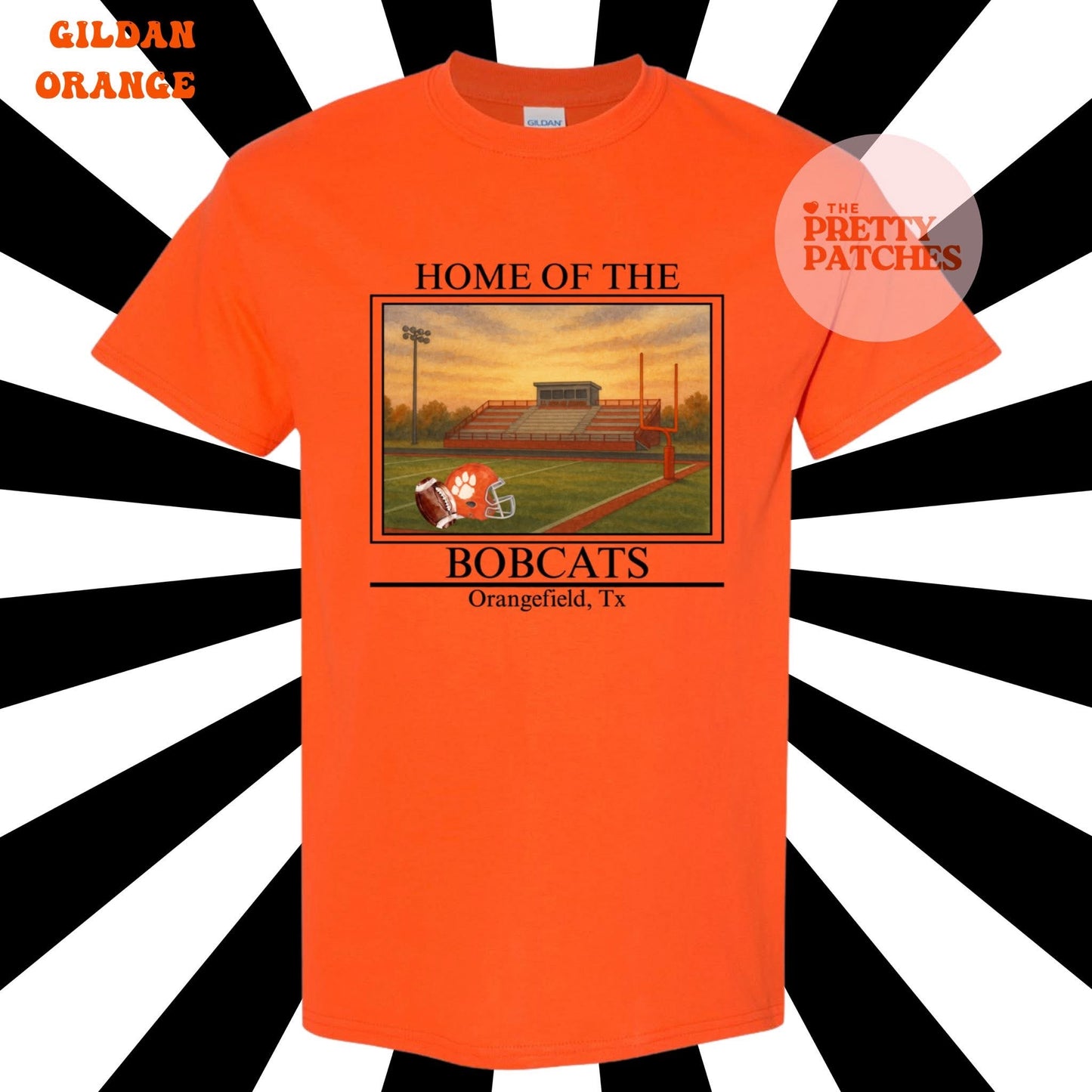 Hometown Football Field - Orangefield - T SHIRT - (Jerzee/Gildan) INFANT + TODDLER ONLY